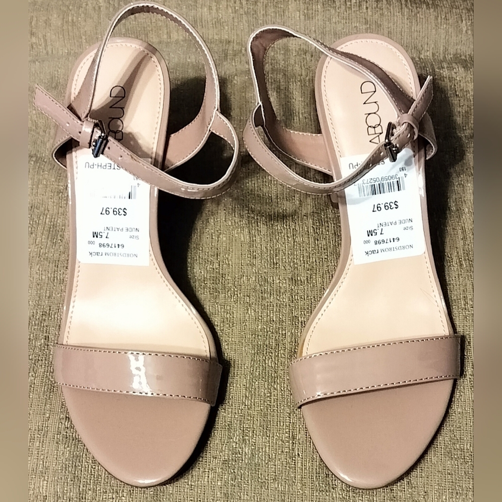 Abound Nude/Taupe Ankle-Strap Block Heel Sandals